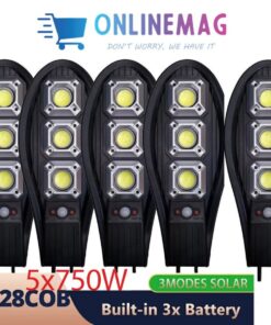 5 TEM ΗΛΙΑΚΗ LED ΛΑΜΠΑ ΤΟΙΧΟΥ COB – 750W