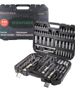 ΣΕΤ ΚΑΣΤΑΝΙΑ ΜΕ ΚΑΡΥΔΑΚΙΑ 172 ΤΕΜΑΧΙΩΝ ROCKFORCE 1/4”, 3/8”, 1/2”