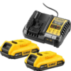 ΣΕΤ 2 ΤΕΜ. ΜΠΑΤΑΡΙΕΣ LI-ION 18v/2A.h – DeWALT DCB1104D2-QW