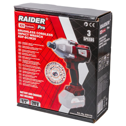 RAIDER R20 Solo ΜΠΟΥΛΟΝΟΚΛΕΙΔΟ ΜΠΑΤΑΡΙΑΣ 1/2"1800Nm3sp.LED RDP-BCIW20 030170