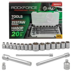 ΣΕΤ ΚΑΡΥΔΑΚΙΑ 20 ΤΕΜΑΧΙΩΝ  3/8" (6-22mm) - ROCKFORCE