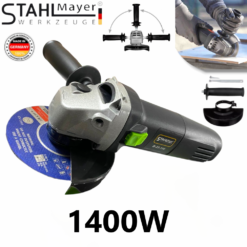 ΓΩΝΙΑΚΟΣ ΤΡΟΧΟΣ 125mm, 1400w – STAHLMAYER Black