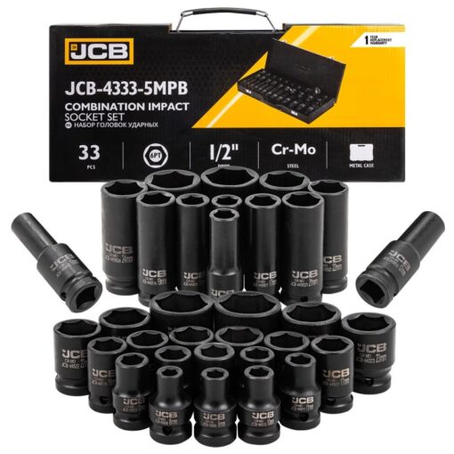 ΣΕΤ ΚΡΟΥΣΤΙΚΑ ΚΑΡΥΔΑΚΙΑ 33 ΤΕΜΑΧΙΑ 1/2",  4333-5MPB - JCB