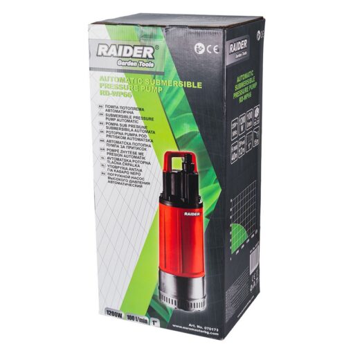 ΒΥΘΙΖΟΜΕΝΗ ΑΝΤΛΙΑ ΚΑΘΑΡΟΥ ΝΕΡΟΥ 1200 W, 6000 l/h - Raider RD-WP66 INOX - Image 4