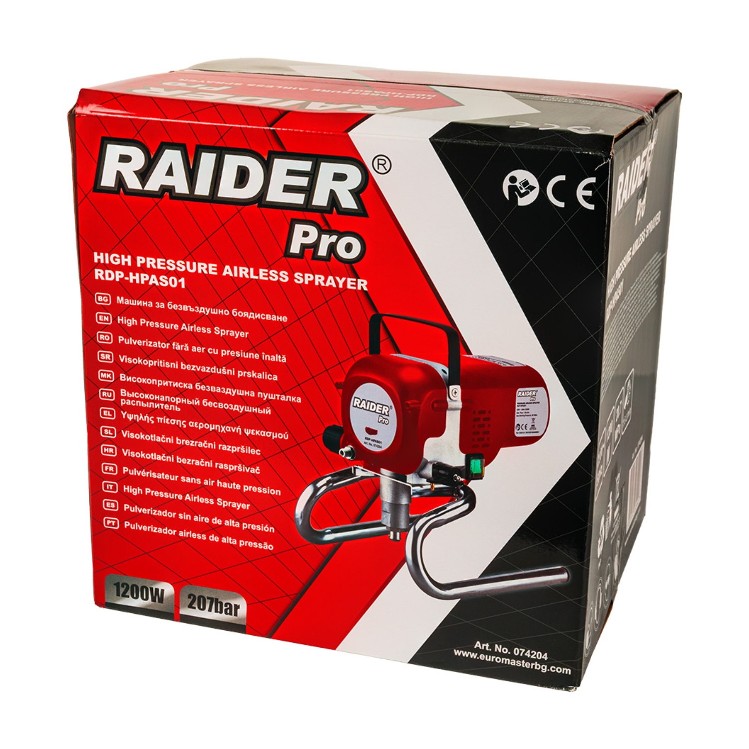 RAIDER Πιστόλι βαφής ηλεκτρικό airless 1200W 207bar RDP-HPAS01 074204 RAIDER Πιστόλι βαφής ηλεκτρικό airless 1200W 207bar RDP-HPAS01 074204