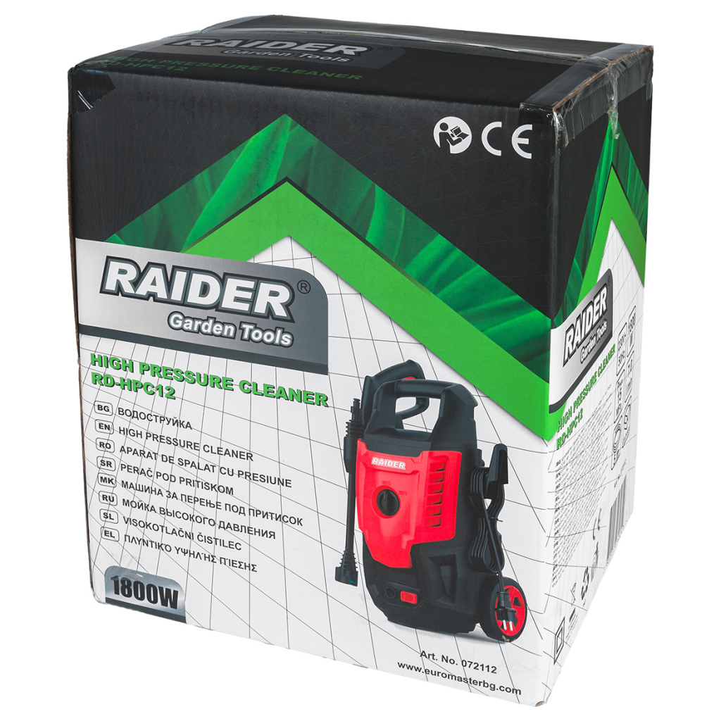 RAIDER Πλυστικό ρεύματος 1800W με πίεση 150bar RD-HPC12 072112 RAIDER Πλυστικό ρεύματος 1800W με πίεση 150bar RD-HPC12 072112