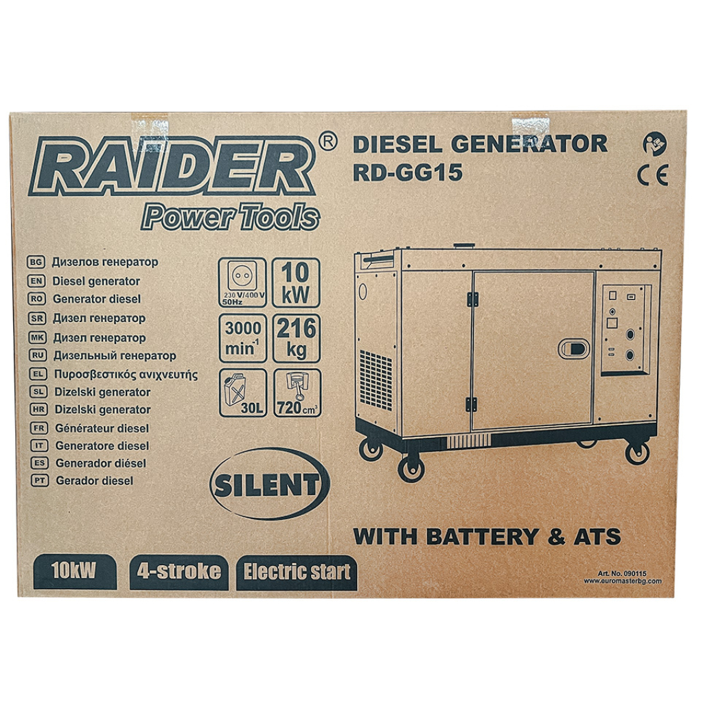 RAIDER Γεννήτρια πετρελαίου 10kW RD-GG15 090115 RAIDER Γεννήτρια πετρελαίου 10kW RD-GG15 090115