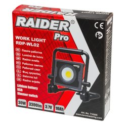 RAIDER Προβολέας εργασίας επαναφορτιζόμενος led 3300lm RDP-WL02 710305