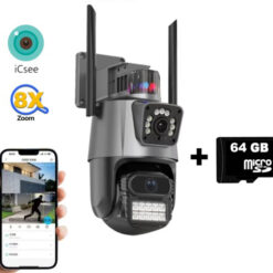 ΑΣΥΡΜΑΤΗ ΔΙΠΛΗ ΚΑΜΕΡΑ WiFi ΜΕ ΔΥΝΑΤΟΤΗΤΑ ΕΛΕΓΧΟΥ & Ultra HD ΑΝΑΛΥΣΗ + ΚΑΡΤΑ 64GB
