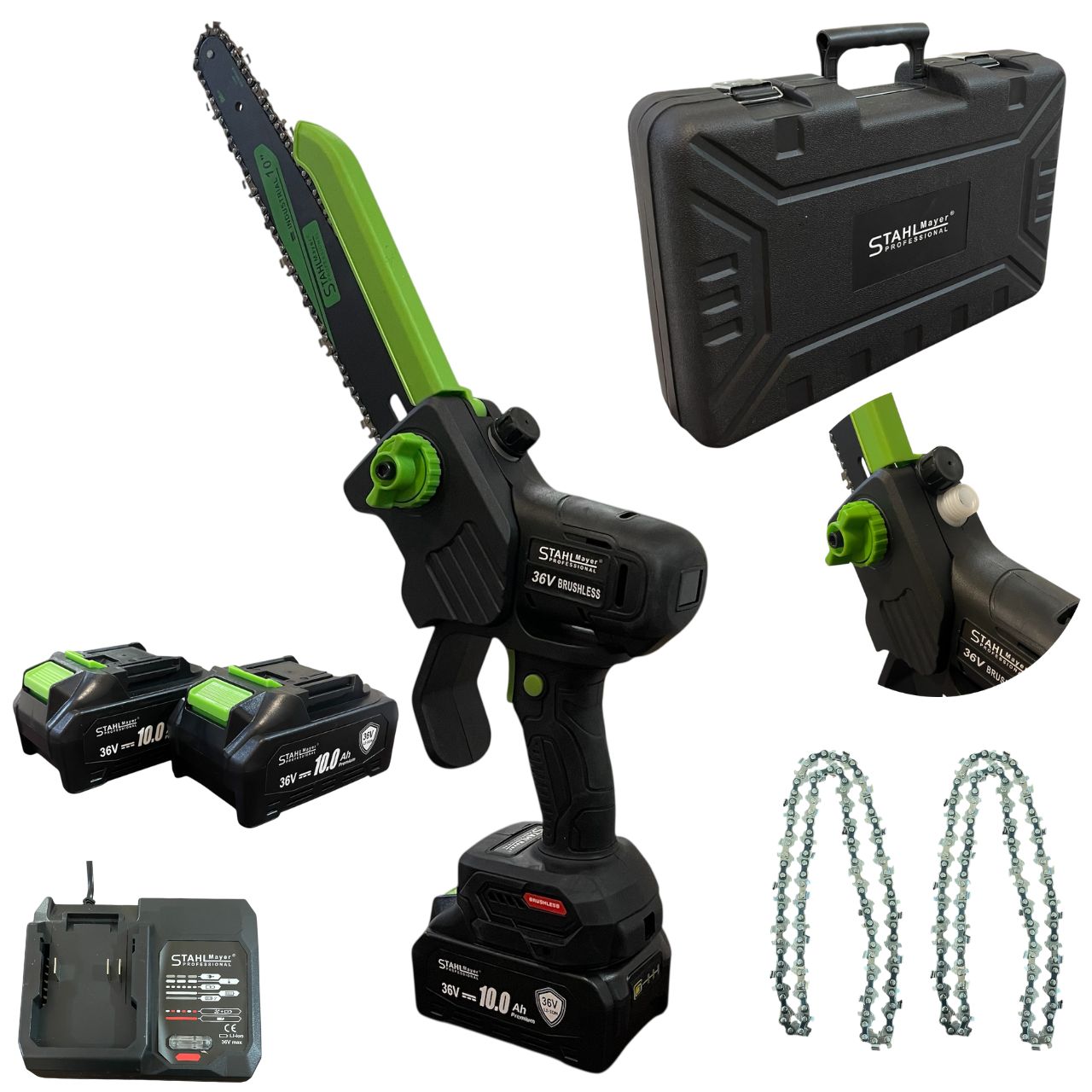 ΑΛΥΣΟΠΡΙΟΝΟ ΜΠΑΤΑΡΙΑΣ 2x 36V, 10Ah, ΜΕ ΟΘΟΝΗ STAHLMAYER ΑΛΥΣΟΠΡΙΟΝΟ ΜΠΑΤΑΡΙΑΣ 2x 36V, 10Ah, ΜΕ ΟΘΟΝΗ STAHLMAYER