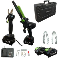 ΣΕΤ ΕΠΑΝΑΦΟΡΤΙΖΟΜΕΝΟ ΨΑΛΙΔΙ ΚΛΑΔΕΜΑΤΟΣ & ΑΛΥΣΟΠΡΙΟΝΟ ΜΕ LCD ΟΘΟΝΗ - STAHLMAYER 36V/10AH