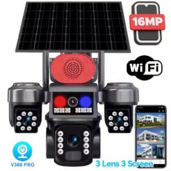 ΗΛΙΑΚΗ ΚΑΜΕΡΑ ΑΣΦΑΛΕΙΑΣ 16MP ΜΕ 3 ΦΑΚΟΥΣ, WI-FI, ΣΥΝΑΓΕΡΜΟ & NIGHT VISION - SUNVISION + 64GB ΚΑΡΤΑ ΜΝΗΜΗΣ