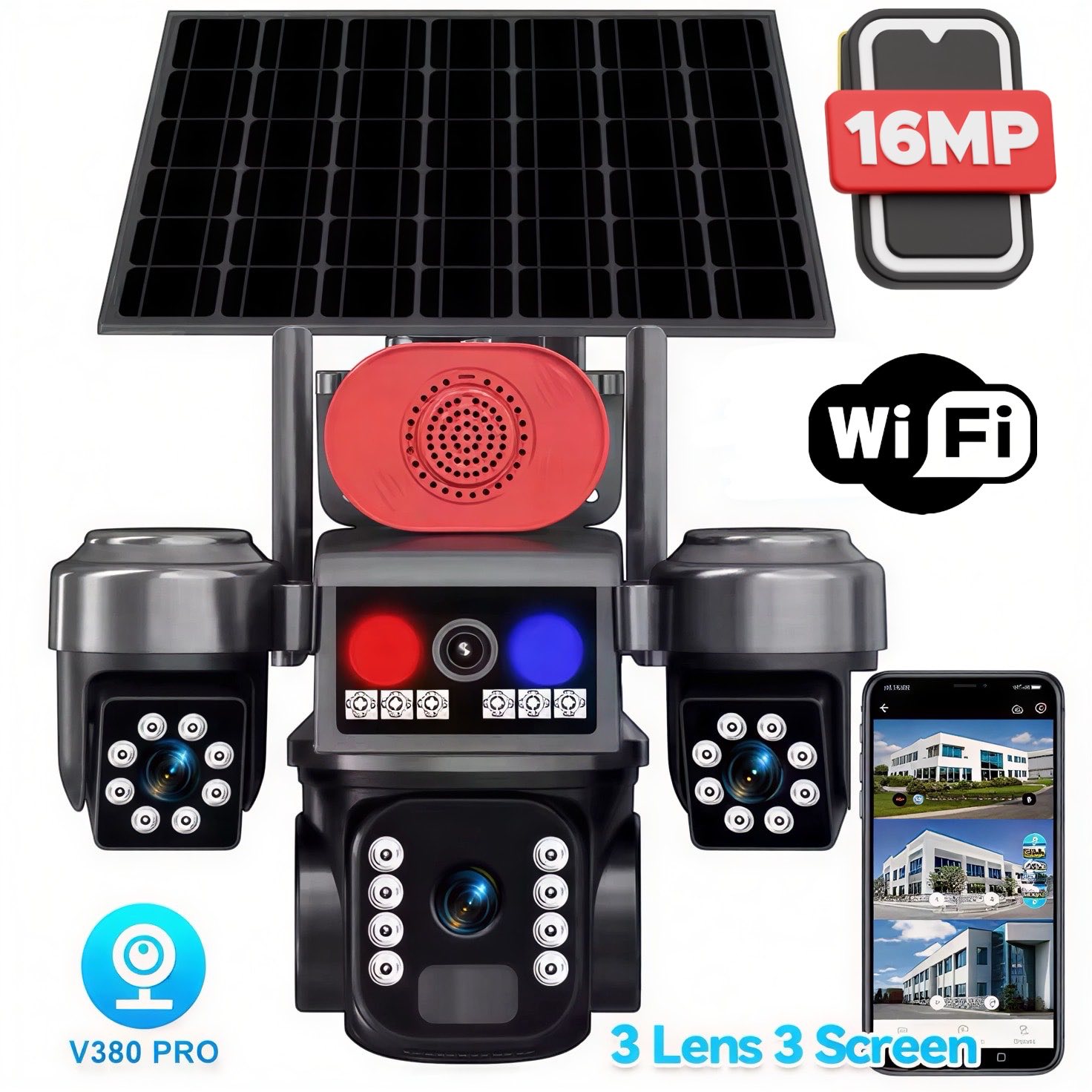 ΗΛΙΑΚΗ ΚΑΜΕΡΑ ΑΣΦΑΛΕΙΑΣ 16MP ΜΕ 3 ΦΑΚΟΥΣ, WI-FI, ΣΥΝΑΓΕΡΜΟ & NIGHT VISION – SUNVISION + 64GB ΚΑΡΤΑ ΜΝΗΜΗΣ ΗΛΙΑΚΗ ΚΑΜΕΡΑ ΑΣΦΑΛΕΙΑΣ 16MP ΜΕ 3 ΦΑΚΟΥΣ, WI-FI, ΣΥΝΑΓΕΡΜΟ & NIGHT VISION - SUNVISION + 64GB ΚΑΡΤΑ ΜΝΗΜΗΣ