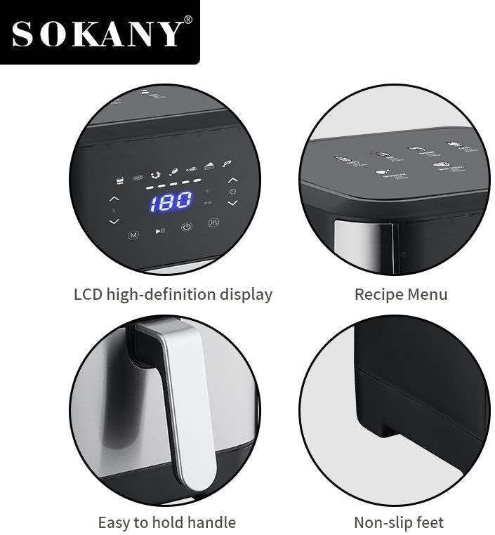 ΦΡΙΤΕΖΑ ΑΕΡΟΣ (AIR FRYER) 7L, 1800W – SOKANY ΦΡΙΤΕΖΑ ΑΕΡΟΣ (AIR FRYER) 7L, 1800W - SOKANY - Image 3