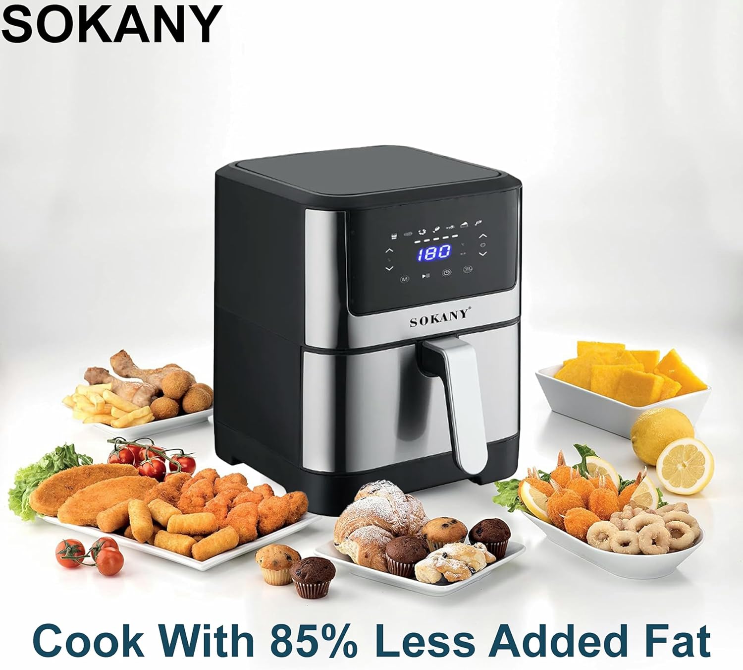 ΦΡΙΤΕΖΑ ΑΕΡΟΣ (AIR FRYER) 7L, 1800W – SOKANY ΦΡΙΤΕΖΑ ΑΕΡΟΣ (AIR FRYER) 7L, 1800W - SOKANY - Image 8