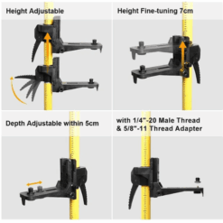 Alternative view of ΤΗΛΕΣΚΟΠΙΚΟ ΤΡΙΠΟΔΟ HUEPAR LP36 370CM ΓΙΑ ΛΕΪΖΕΡ