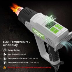 Alternative view of ΠΙΣΤΟΛΙ ΘΕΡΜΟΥ ΑΕΡΑ HUEPAR HG01 / 2000W / ΟΘΟΝΗ LCD / 50°C–600°C / 6 ΕΠΙΠΕΔΑ ΡΟΗΣ ΑΕΡΑ