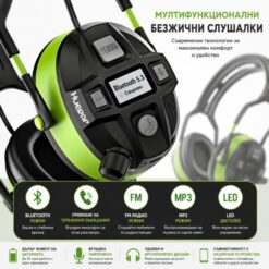 Alternative view of ΠΡΟΣΤΑΣΕΤΙΚΑ ΑΚΟΥΣΤΙΚΑ / ΩΤΟΑΣΠΙΔΕΣ ME BLUETOOTH HUEPAR E03 / SNR 29 DB / FM ΡΑΔΙΟ